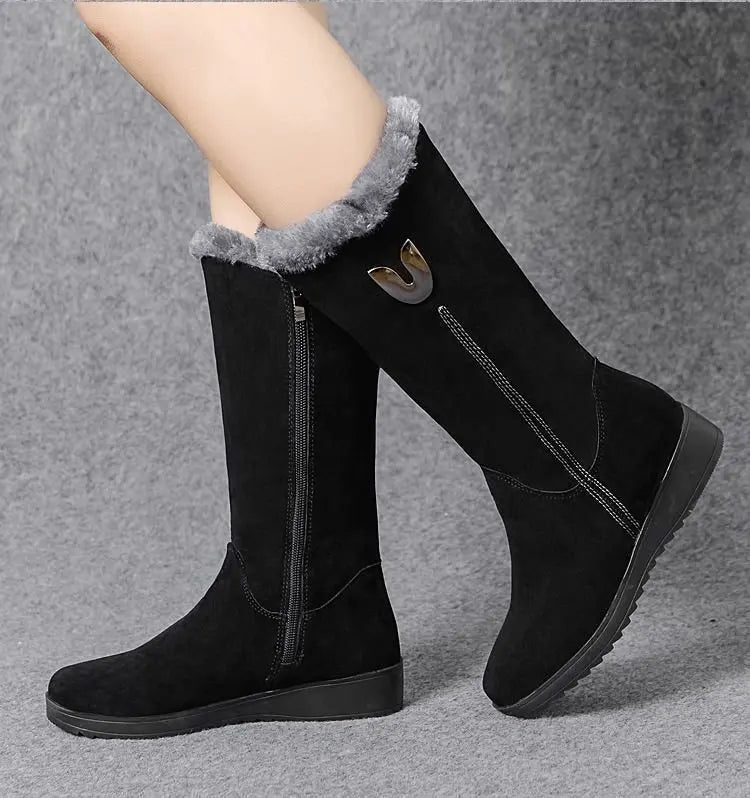 Warm Chelsea High Fur Boots for Women