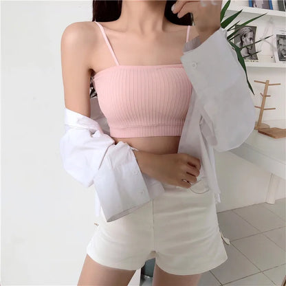 Slim Fit Korean-Style Women’s Seamless Tank Top