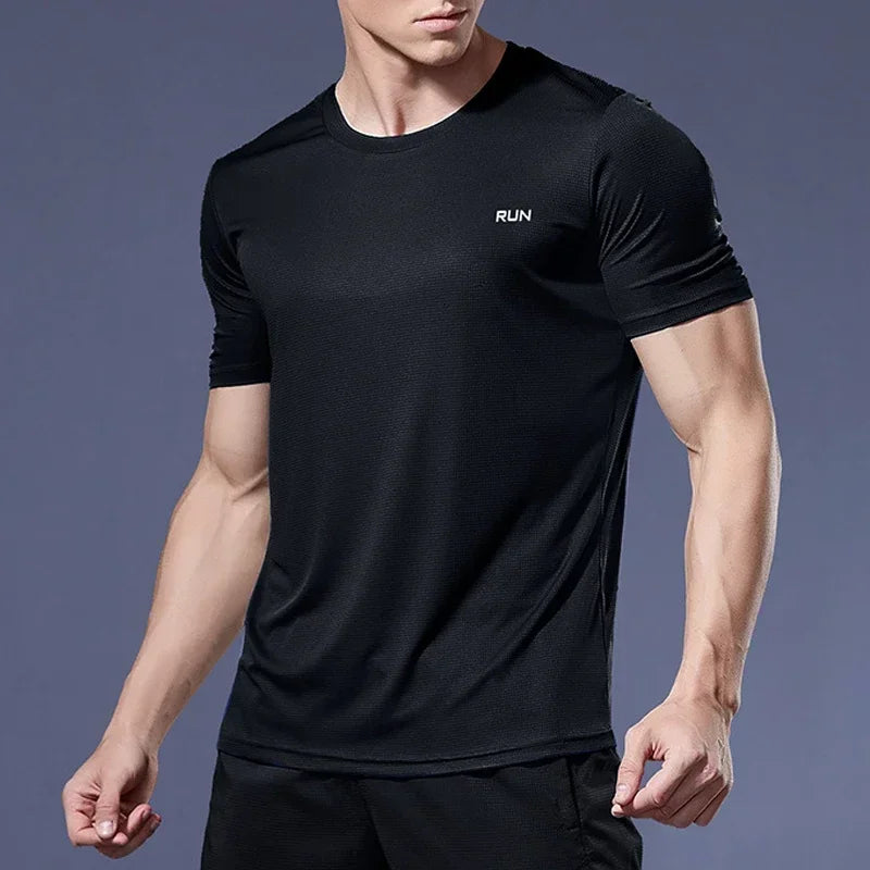 Summer Ice Silk Quick Dry Men's T-Shirt