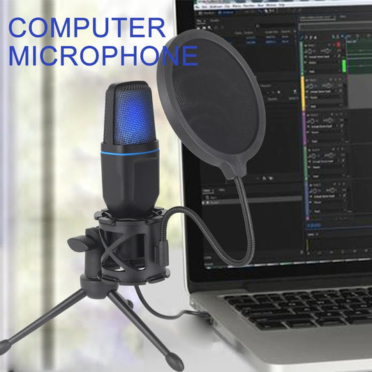USB RGB Condenser Microphone – Pro Gaming & Studio Mic for PC & Laptop
