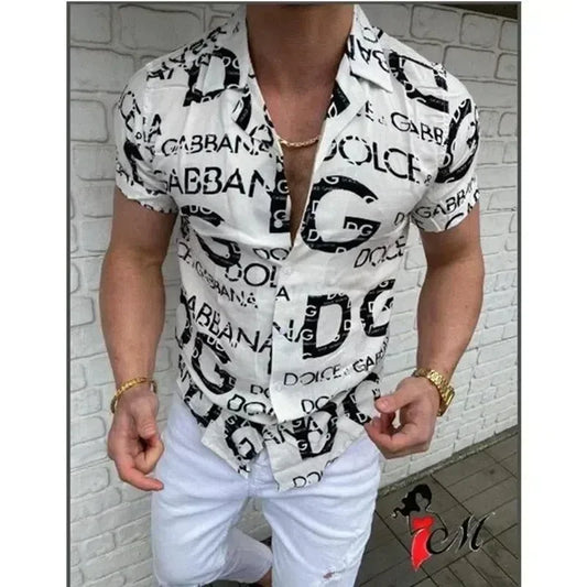 Hawaiian Men's Printed Short-Sleeve Shirt
