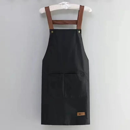 Waterproof Kitchen Apron with Large Pocket for Cooking and Restaurant Use