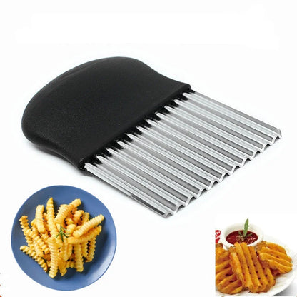 Stainless Steel Potato Chip Slicer & Crinkle Cutter