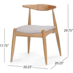 Francie Fabric Dining Chairs with Oak Finish