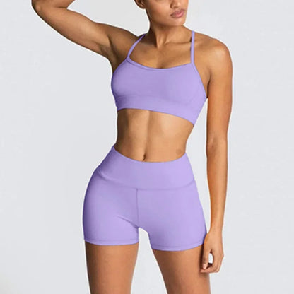 Leopard Print Yoga Set for Women Two Piece