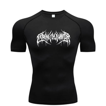 Men’s Summer Compression Short Sleeve Fitness T-Shirt – Quick-Dry Gym Top