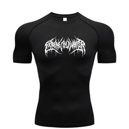 Men’s Summer Compression Short Sleeve Fitness T-Shirt – Quick-Dry Gym Top