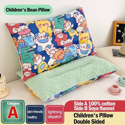 Kids Cotton Velvet Pillow 30x50cm – Soft Baby Comfort Pillow