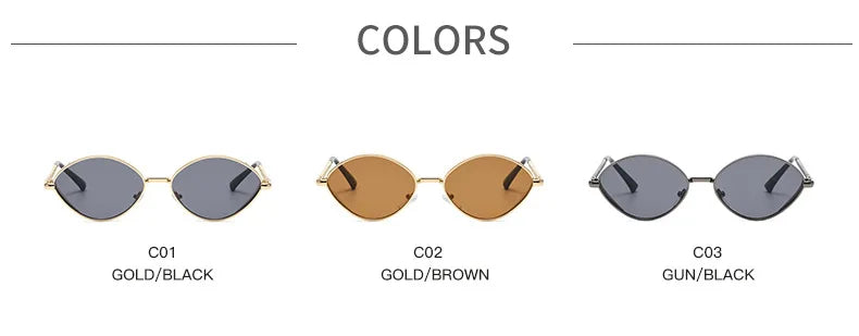 Women’s Oval Sunglasses with Diamond Thread Legs