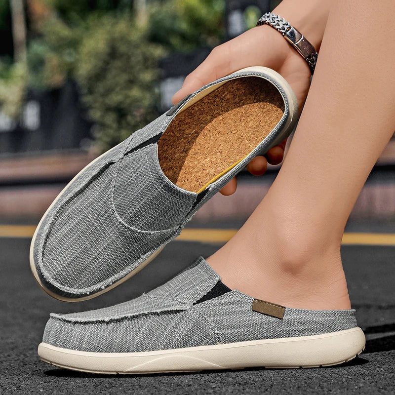 Men’s Summer Canvas Loafers – Lightweight Breathable Slip-On Shoes