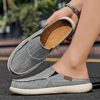 Men’s Summer Canvas Loafers – Lightweight Breathable Slip-On Shoes