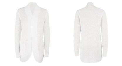 Autumn Knitted Long Coat Women’s Loose Fit Cardigan Sweater Jacket