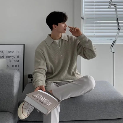 Men Korean Fashion Knitwear - Casual Pullover Sweater