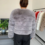 Women's High-Quality Faux Fox Fur Coat