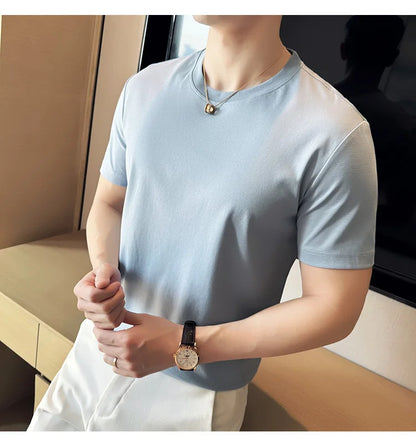 Men's Summer Ice Silk Cotton T-Shirt