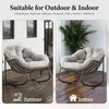 Comfy Wicker Egg Chair with Thick Cushion for Outdoor Relaxation