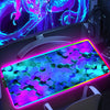 RGB Hexagon Gaming Mouse Pad - Luminous, Anti-Skid Geometric Desk Mat