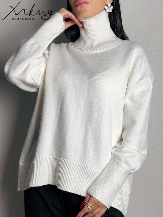Oversized Turtleneck Sweater for Women