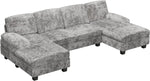 Convertible U-Shaped Modular Sofa Set with Double Chaise