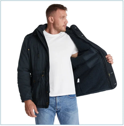 Thickened Multi-Pocket Mid-Length Casual Coat