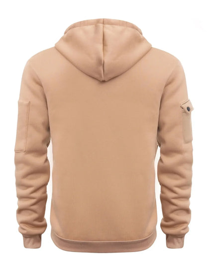 Men's Multi-Pocket Zipper Hoodie - European Size