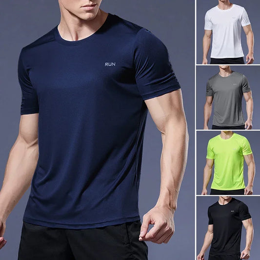 Summer Ice Silk Quick Dry Men's T-Shirt