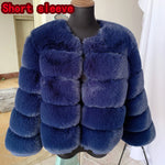 Women's High-Quality Faux Fox Fur Coat