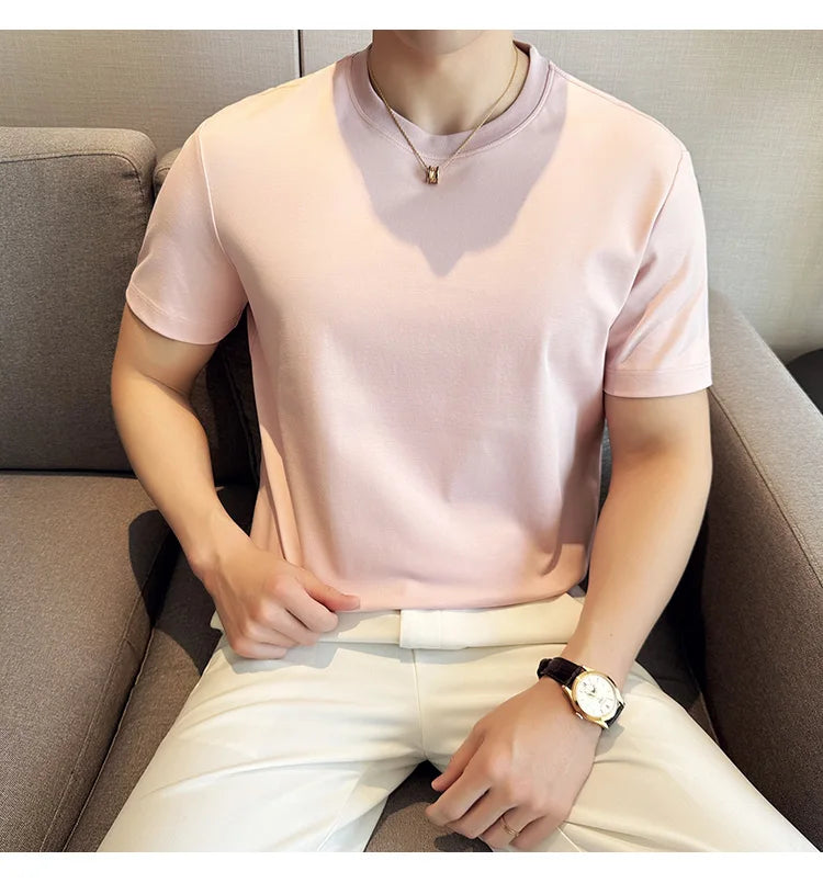 Men's Summer Ice Silk Cotton T-Shirt