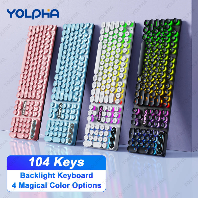 RGB Backlit 104-Key Wired Gaming Keyboard