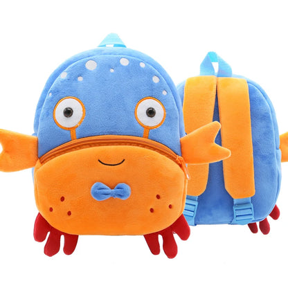 Cute Cartoon Animal Plush Backpack for Kindergarten Kids