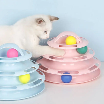 Multi-Level Cat Tower Track Toy