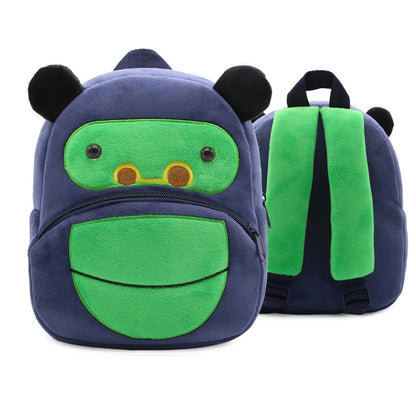 Cute Cartoon Animal Plush Backpack for Kindergarten Kids