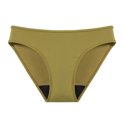 Women's Period Proof Swimwear Mid-Waist Bikini Leakproof Beach Bathing Suit