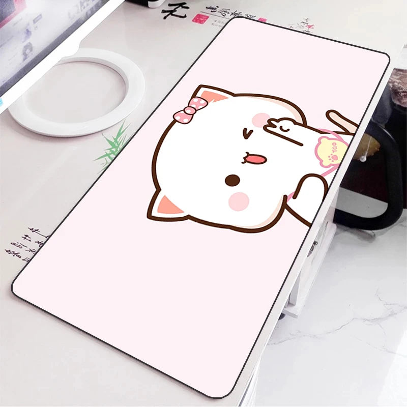 Peach Mochi Cat XXL Gaming Mouse Pad