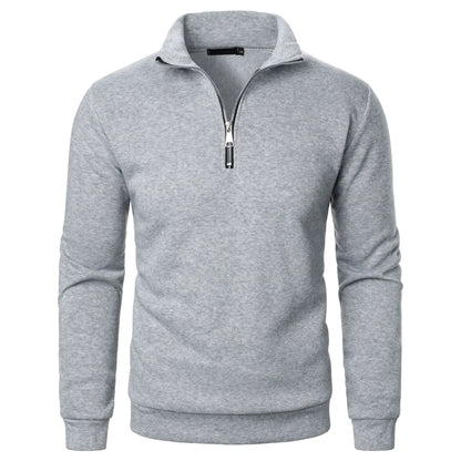 Men’s High Neck Half Zipper Sweatshirt