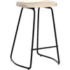 Solid Wood Kitchen Island Stools with Metal Legs