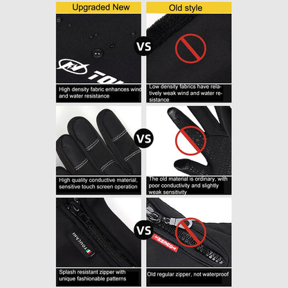 Windproof Rechargeable Touch Screen Winter Gloves