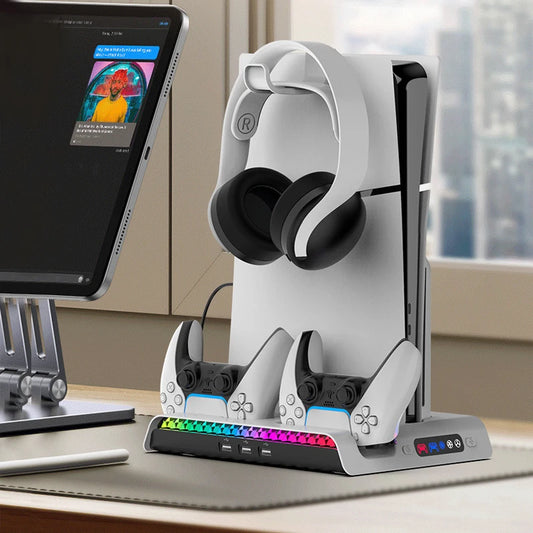 PS5/PS5 Slim Multi-Functional Cooling Stand with RGB