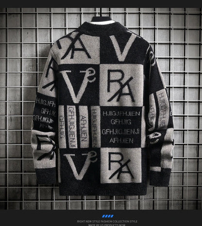 Men’s Knitted Stripe Pullover Sweater