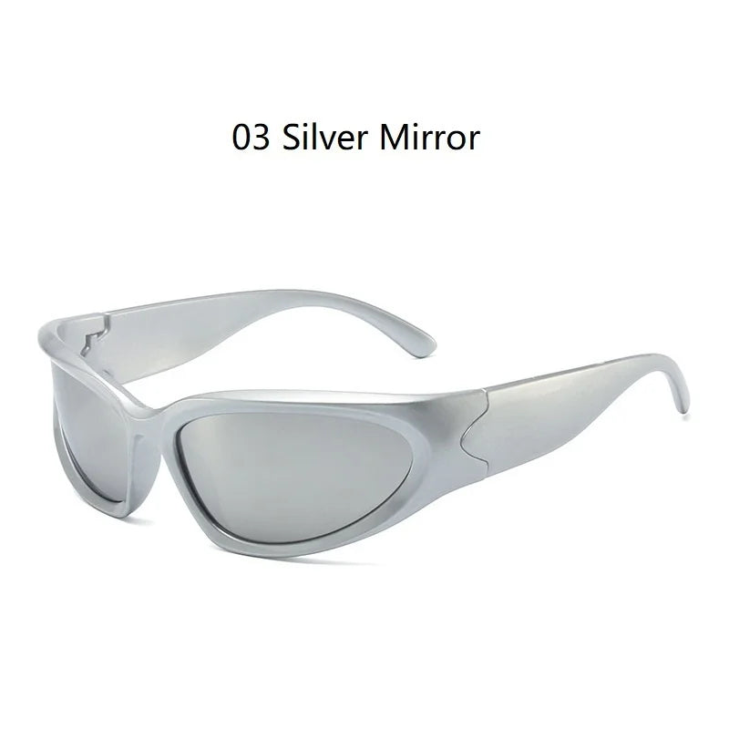 Y2K Punk Sports Sunglasses for Men and Women UV400 Vintage Eyewear