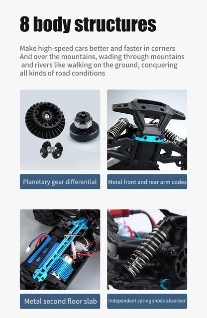 1:16 High-Speed 4WD RC Car - 70KM/H or 50KM/H