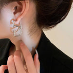 Modern Geometric Ear Studs – Fashion Statement