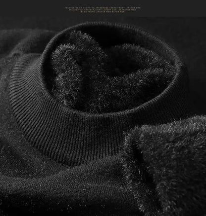 Plush Men's Knitted Turtleneck Sweater
