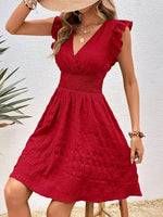 Women’s V-Neck A-Line Holiday Beach Dress