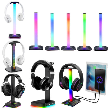 RGB Gaming Headphone Stand with LED Lighting