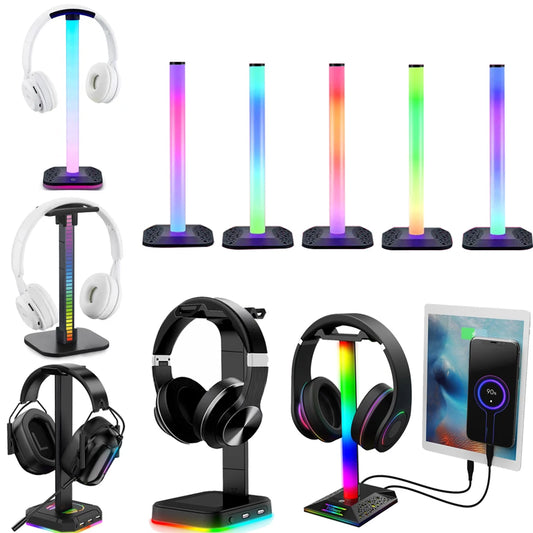 RGB Gaming Headphone Stand with LED Lighting