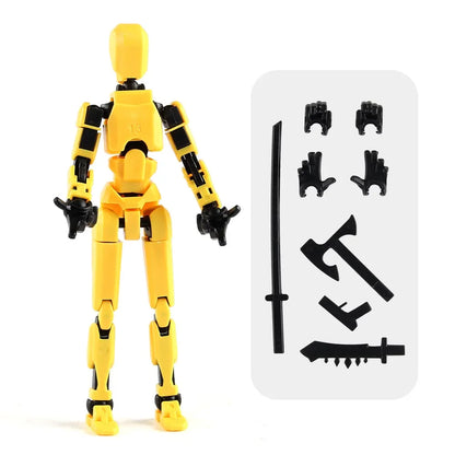 DIY Luminous T13 Multi-Jointed Movable Robot & Dog Action Figures