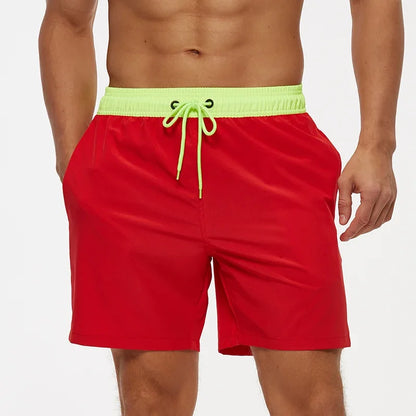 Men’s Quick Dry Swim Trunks with Zipper Pockets and Mesh Lining