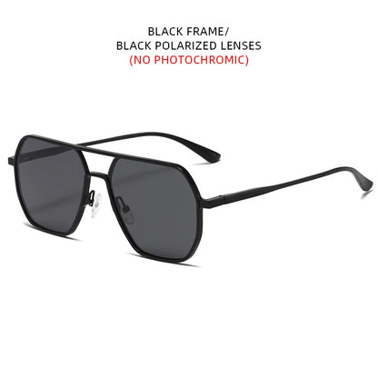 Luxury Photochromic Polarized Sunglasses for Men and Women UV400 Metal Frame